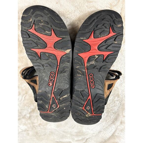 Ecco Yucatan Sandals Mens Sz 47 US 13 Brown Outdoor Hiking Powered By Receptor